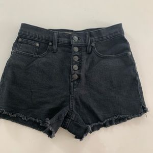 Madewell Black Denim Shorts